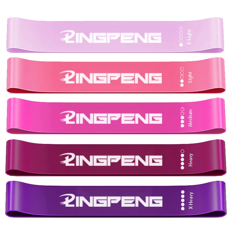 Resistance Loop Exercise Bands 5 Different Resistance Levels Elastic Band Suitable for arm Leg Stretching and Strength Training American Fitness CLub