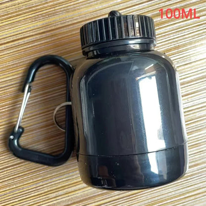 100ML Portable Protein Powder Bottle With Whey Keychain Health Funnel Medicine Box Small Water Cup Outdoor camping Container American Fitness CLub