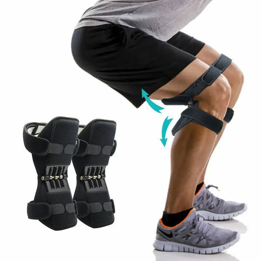 Sport Joint Patella Power Lift Knee Braces Elderly Walking Support Protect Fixed Booster Breathable Rebound Spring Knee New American Fitness CLub