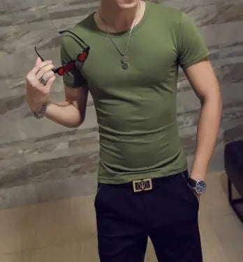 New Top Tees Man T Shirt Fitness T-shirts Mens V Neck Man T-shirt for Male Tshirts 4XL Plus Size Oversized T Shirt  Men Clothing American Fitness CLub