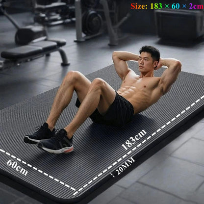 20MM 183×60cmThick Yoga Mats Anti-slip Sport Fitness Mat Blanket for Exercise Yoga and Pilates Gymnastics Mat Fitness Equipment American Fitness CLub