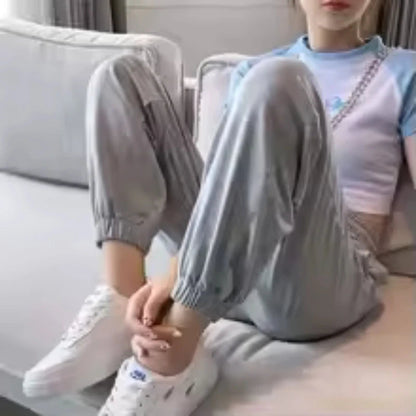 Joggers Sports Pants New Hip Hop Running Pants Drawstring Women Lady Girls Sweatpants Comfortable Oversized Female Streetwear Tr American Fitness CLub