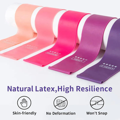 Resistance Loop Exercise Bands 5 Different Resistance Levels Elastic Band Suitable for arm Leg Stretching and Strength Training American Fitness CLub