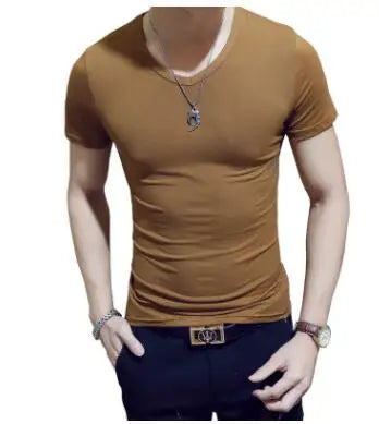 New Top Tees Man T Shirt Fitness T-shirts Mens V Neck Man T-shirt for Male Tshirts 4XL Plus Size Oversized T Shirt  Men Clothing American Fitness CLub
