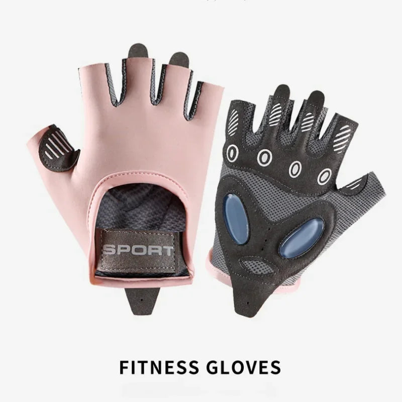 1 Pair Gym Body Building Training Fitness Gloves Sports Weight Lifting Exercise Slip-Resistant Gloves for Women Men Yoga Gloves American Fitness CLub