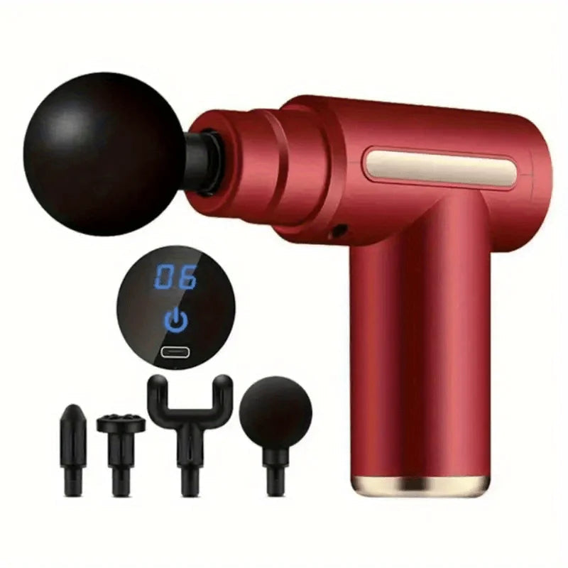 1 Massage Gun, Deep Muscle Handheld Massager for Body, Back and Neck Pain, Ultra-Compact and Elegant Design, High Torque Drive, 6 Modes and 6 Gears American Fitness CLub