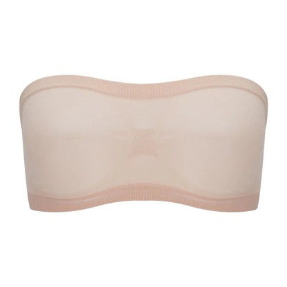 Breathable Mesh Tube Bra Strapless Crop Tops Women Sexy Bralette Shouderless Bandeau Female No Padded Underwear Seamless Tank American Fitness CLub