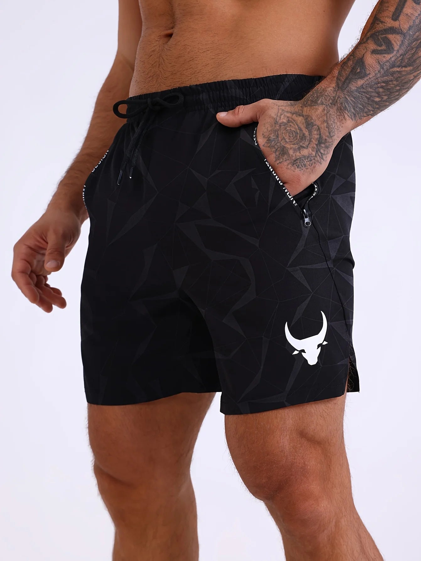 Men's sports trend 3 piece shorts breathable and comfortable training shorts American Fitness CLub