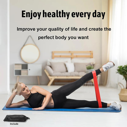 Resistance Bands for Working Out Elastic Exercice Loop Band for Pilates Yoga Starter Set of 5 for Booty Legs Stretch Flexbands American Fitness CLub