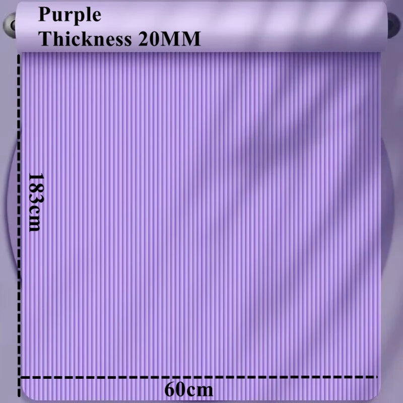20MM 183×60cmThick Yoga Mats Anti-slip Sport Fitness Mat Blanket for Exercise Yoga and Pilates Gymnastics Mat Fitness Equipment American Fitness CLub