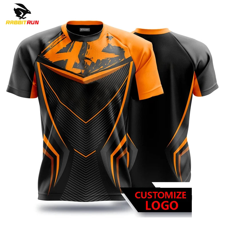 New Men's T-shirts for Men Quick-Drying Tees Shirt Uniforms Game competition Clothing Printed T-shirts Boys Breathable Sport American Fitness CLub