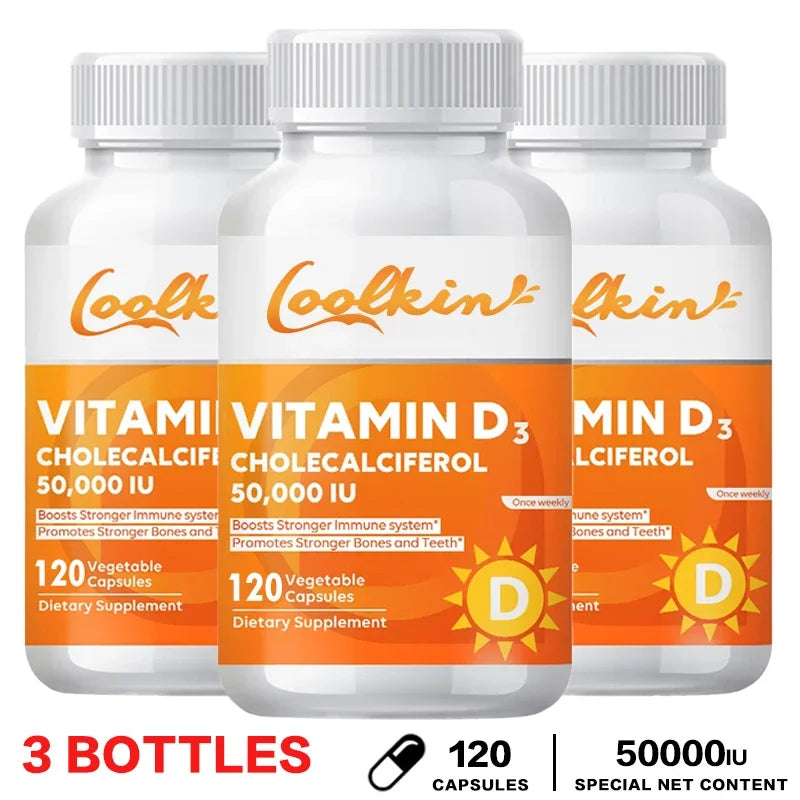 Vitamin D3 50000IU - Promotes Healthy Muscle Health, Strong Bones and Nervous System Health, Immune Support American Fitness CLub