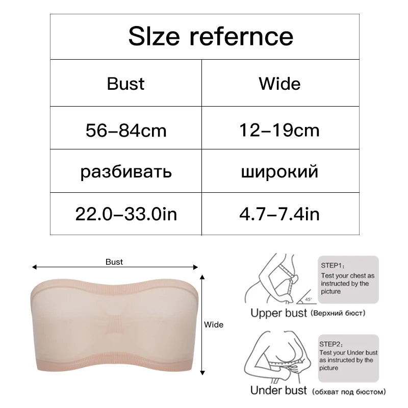 Breathable Mesh Tube Bra Strapless Crop Tops Women Sexy Bralette Shouderless Bandeau Female No Padded Underwear Seamless Tank American Fitness CLub