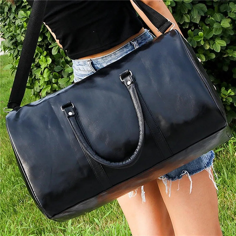 Leather Sports Bags Gym Bag Dry Wet Bag For Men Women Training For Shoes Fitness Yoga Travel Storage Luggage Shoulder Sport Bag American Fitness CLub