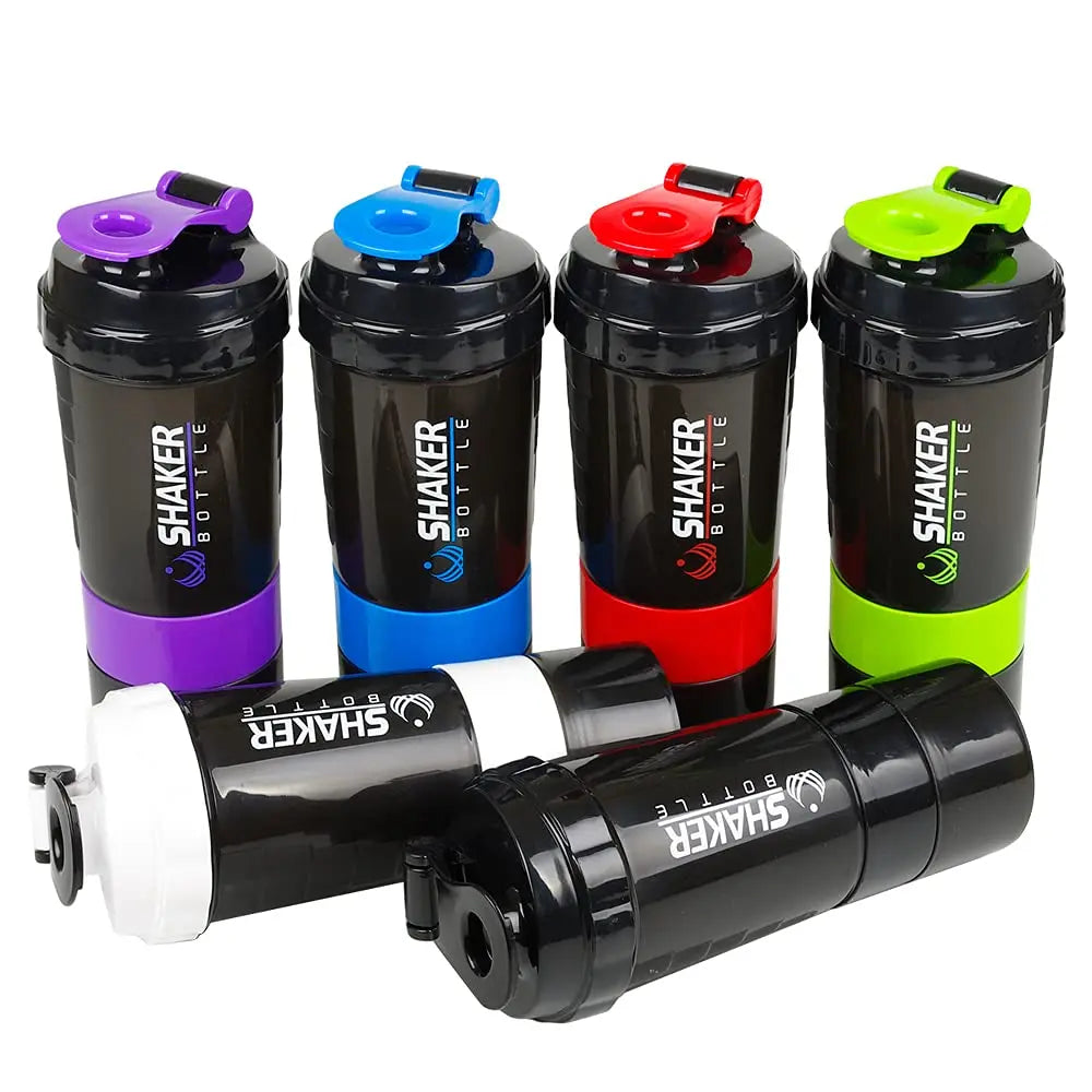 Protein Shaker Bottle Leak-Proof 3-Layer Twist off Sports Shaker Cup for Mixing Protein Powder - Portable Fitness Beverage American Fitness CLub