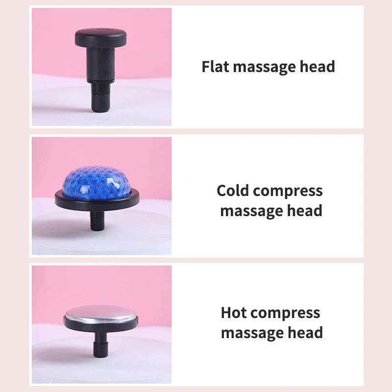 Professional Level Muscle Massage Gun Relaxation Intelligent Exercise Fitness Massager Cold And Hot Compress Fascia Gun 6 Heads American Fitness CLub