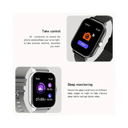 2025 Smartwatch Android Phone 1.44''Inch HD Screen Bluetooth Call Blood Oxygen/Pressure Monitoring Smart Watch Women Men Gift American Fitness CLub