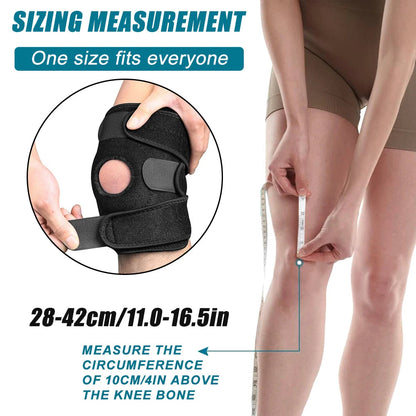 1Pcs Knee Brace with Side Stabilizers & Patella Gel Pads for Maximum Knee Pain Support and Fast Recovery for Men and Women American Fitness CLub