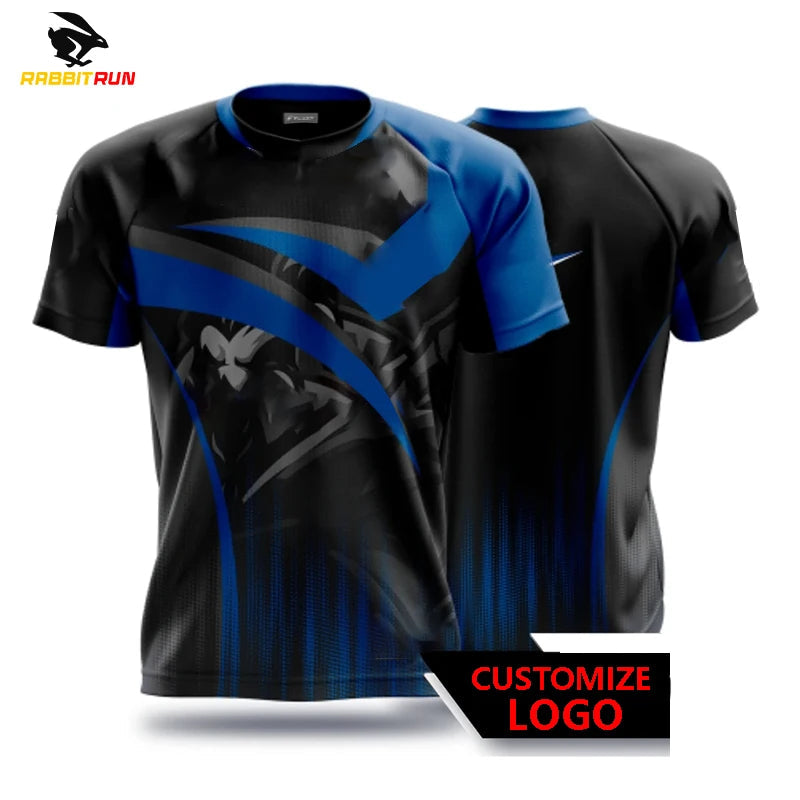 New Men's T-shirts for Men Quick-Drying Tees Shirt Uniforms Game competition Clothing Printed T-shirts Boys Breathable Sport American Fitness CLub