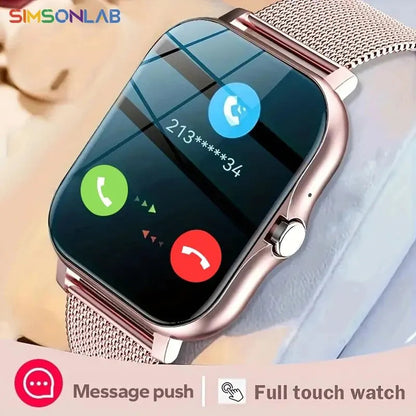 2025 Smartwatch Android Phone 1.44''Inch HD Screen Bluetooth Call Blood Oxygen/Pressure Monitoring Smart Watch Women Men Gift American Fitness CLub