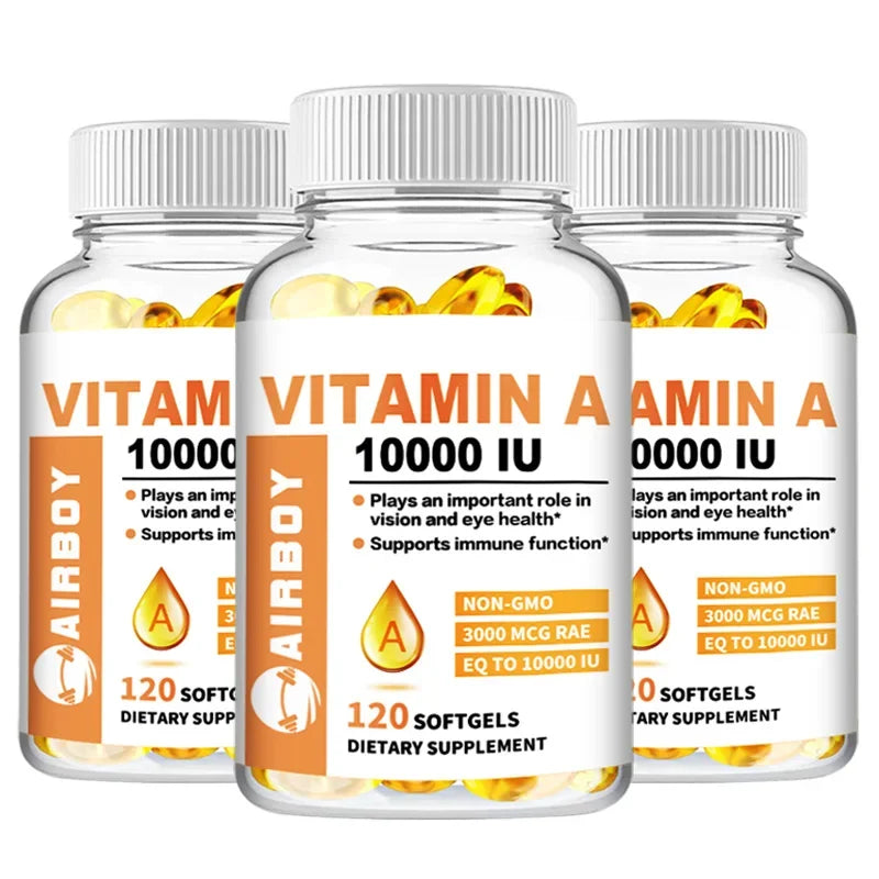 Vitamin A 10000IU - Supports Healthy Vision and Immune System, Skin Health - Non-GMO, Gluten FreeSupplements American Fitness CLub