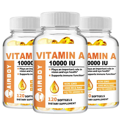Vitamin A 10000IU - Supports Healthy Vision and Immune System, Skin Health - Non-GMO, Gluten FreeSupplements American Fitness CLub