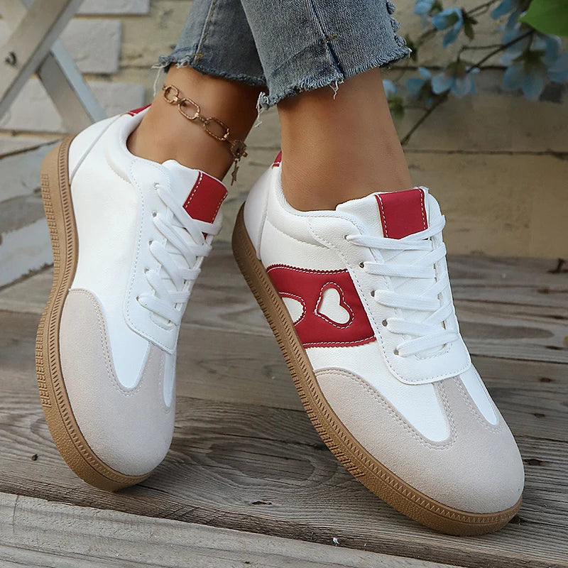 Lightweight Fashion Sneakers for Women Breathable Non Slip Casual Sports Shoes Woman Comfortable Lace Up Flat Sneakers Plus Size American Fitness CLub