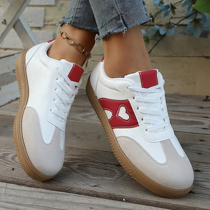 Lightweight Fashion Sneakers for Women Breathable Non Slip Casual Sports Shoes Woman Comfortable Lace Up Flat Sneakers Plus Size American Fitness CLub