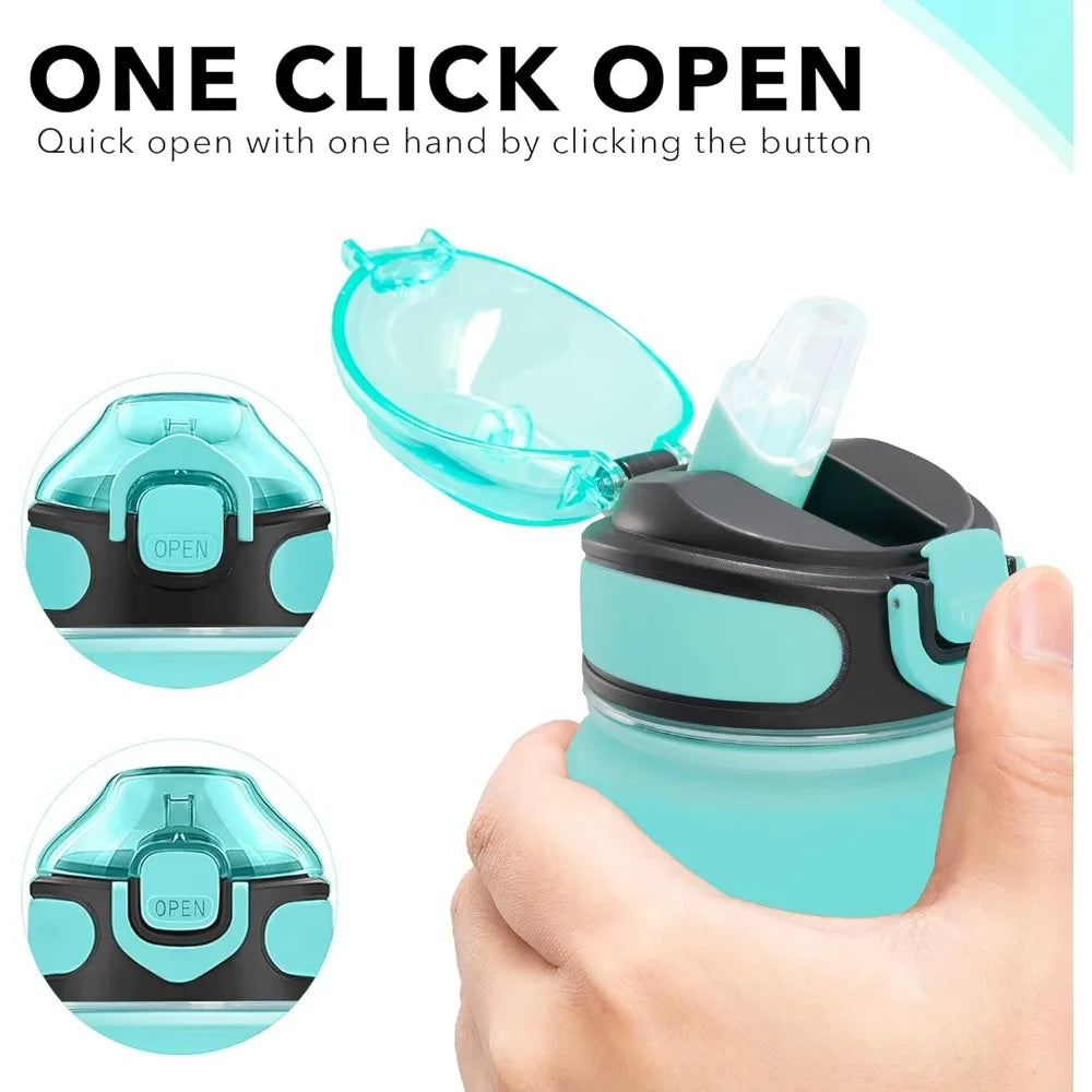 32 oz Drinking Water Bottle with Times to Drink and Straw, Motivational with Carrying Strap, Leakproof BPA & Toxic Free American Fitness CLub