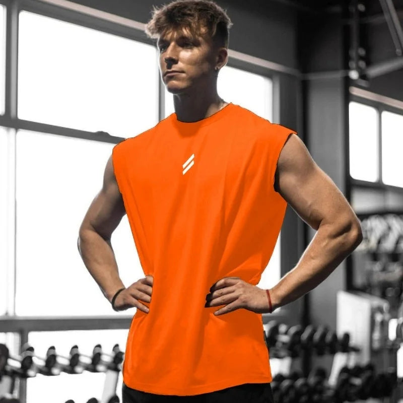 NEW Summer Fitness Sports Tank Top Men Breathable Loose Mesh Training Sleeveless T-shirt Quick Drying vest male Fitness Clothing American Fitness CLub