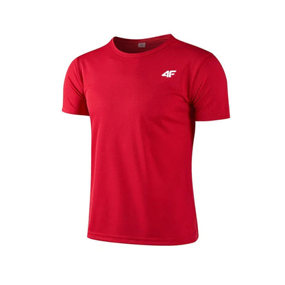 Men's Summer Exercise Trainning T-shirt High Quality Breathable Quick Dry Short Sleeved Top Marathon Gym Fitness Basketball Tees American Fitness CLub