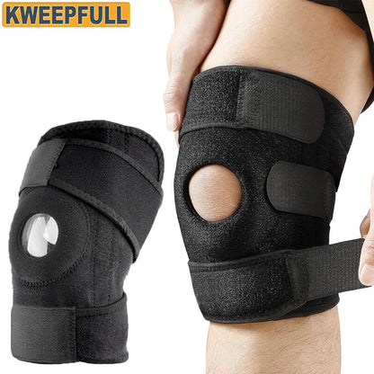 1Pcs Knee Brace with Side Stabilizers & Patella Gel Pads for Maximum Knee Pain Support and Fast Recovery for Men and Women American Fitness CLub