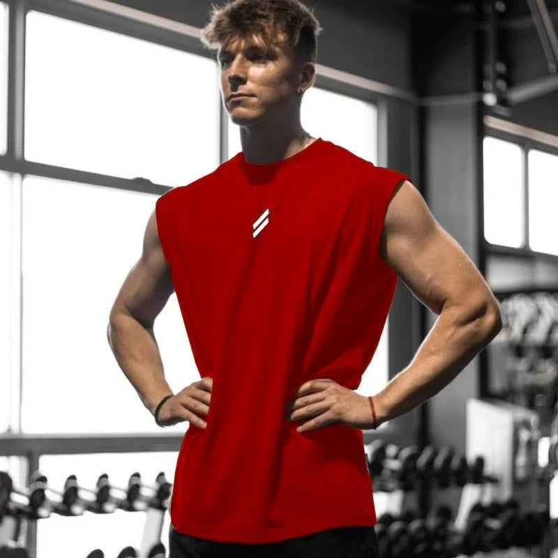 NEW Summer Fitness Sports Tank Top Men Breathable Loose Mesh Training Sleeveless T-shirt Quick Drying vest male Fitness Clothing American Fitness CLub