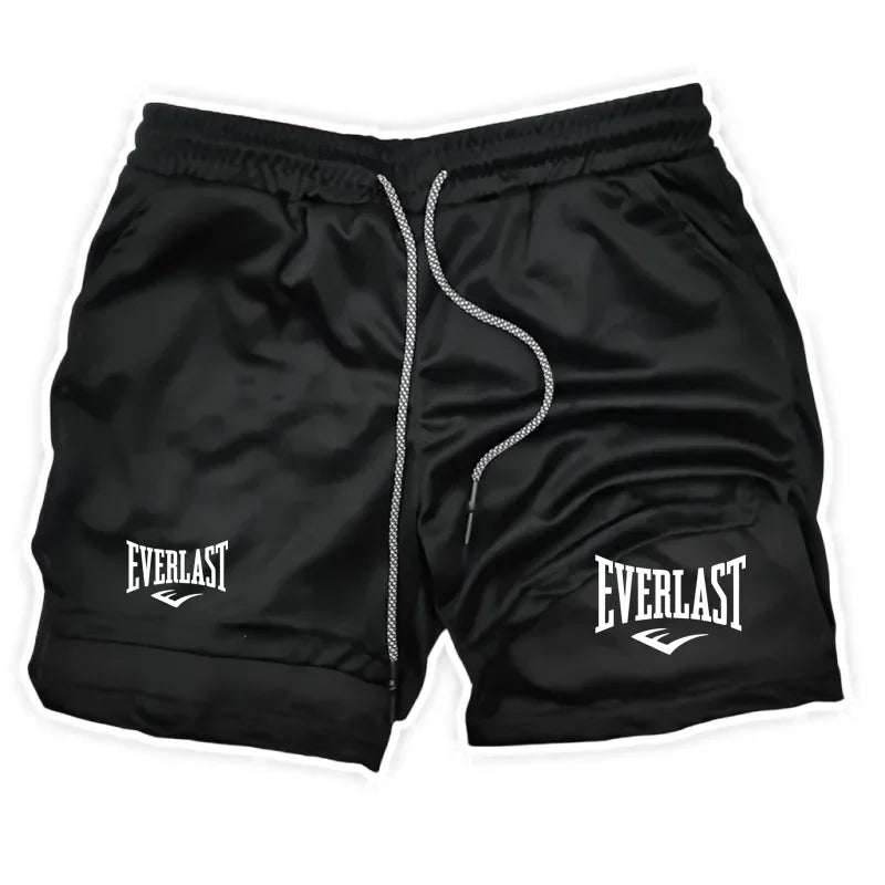 Men Running Shorts 2 In 1 Double-deck Sport Shorts Sportswear Gym Fitness Short Pants Training Jogging Bottom Men's Clothing American Fitness CLub
