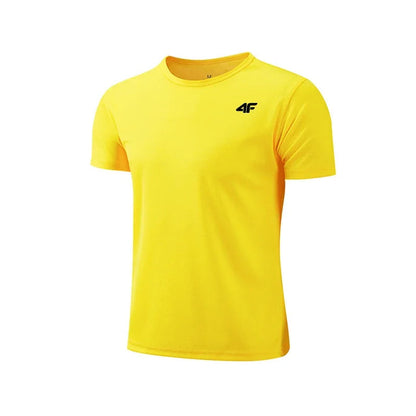 Men's Summer Exercise Trainning T-shirt High Quality Breathable Quick Dry Short Sleeved Top Marathon Gym Fitness Basketball Tees American Fitness CLub