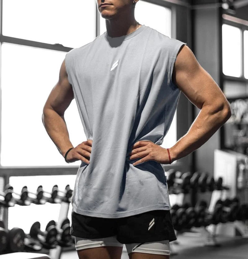 NEW Summer Fitness Sports Tank Top Men Breathable Loose Mesh Training Sleeveless T-shirt Quick Drying vest male Fitness Clothing American Fitness CLub
