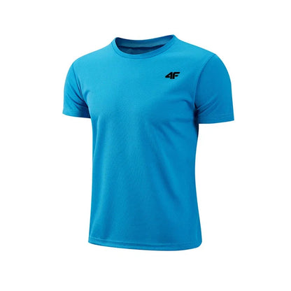 Men's Summer Exercise Trainning T-shirt High Quality Breathable Quick Dry Short Sleeved Top Marathon Gym Fitness Basketball Tees American Fitness CLub