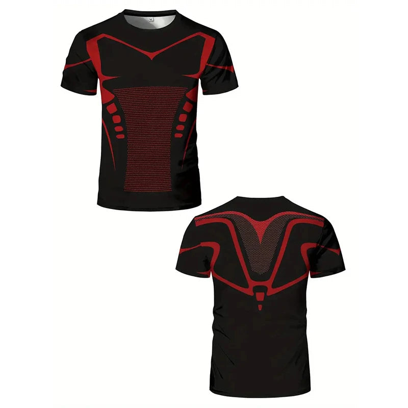 Compression T Shirt New Men Summer Sportswear Running T-shirt Elastic Quick Dry Sport Tops Daily Athletic Gym Stripe Shirts Men American Fitness CLub