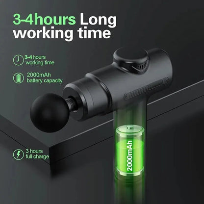 Electric Massage Gun Deep Tissue Facial Massgaer 8 Heads Arms Back Leg Muscle Relaxing For Body Back Arm Sport Fitness American Fitness CLub