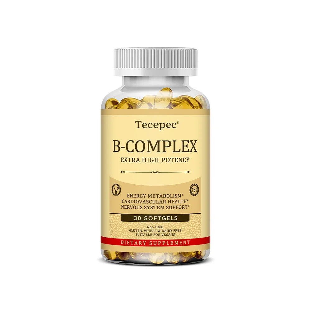 Vitamin B Complex-Contains Vitamins B1, B2, B3, B6, B5, B12 - Replenish Energy, Fight Stress and Enhance Immunity - 120 Capsules American Fitness CLub