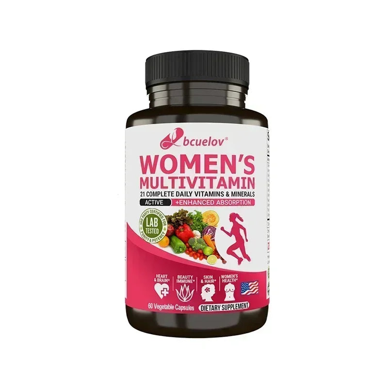 Women's Multivitamin Supplement - 21 Daily Vitamins and Minerals-Brain, Heart, Joints, Skin, Hair, Immunity, Enhanced Absorption American Fitness CLub