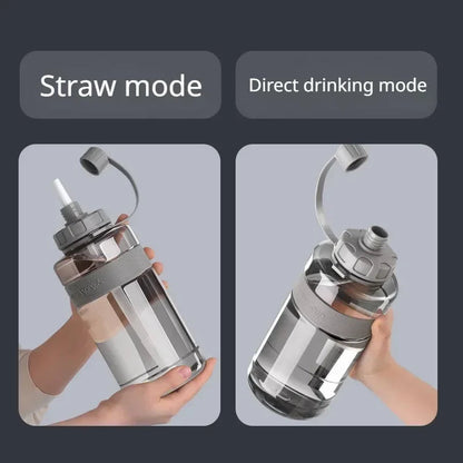 2 Liter Big Water Bottle With Straw 2L/1.5L/1L/0.6L Large Capacity School Gym Sports Drinking Bottles Fitness botella de agua 물병 American Fitness CLub