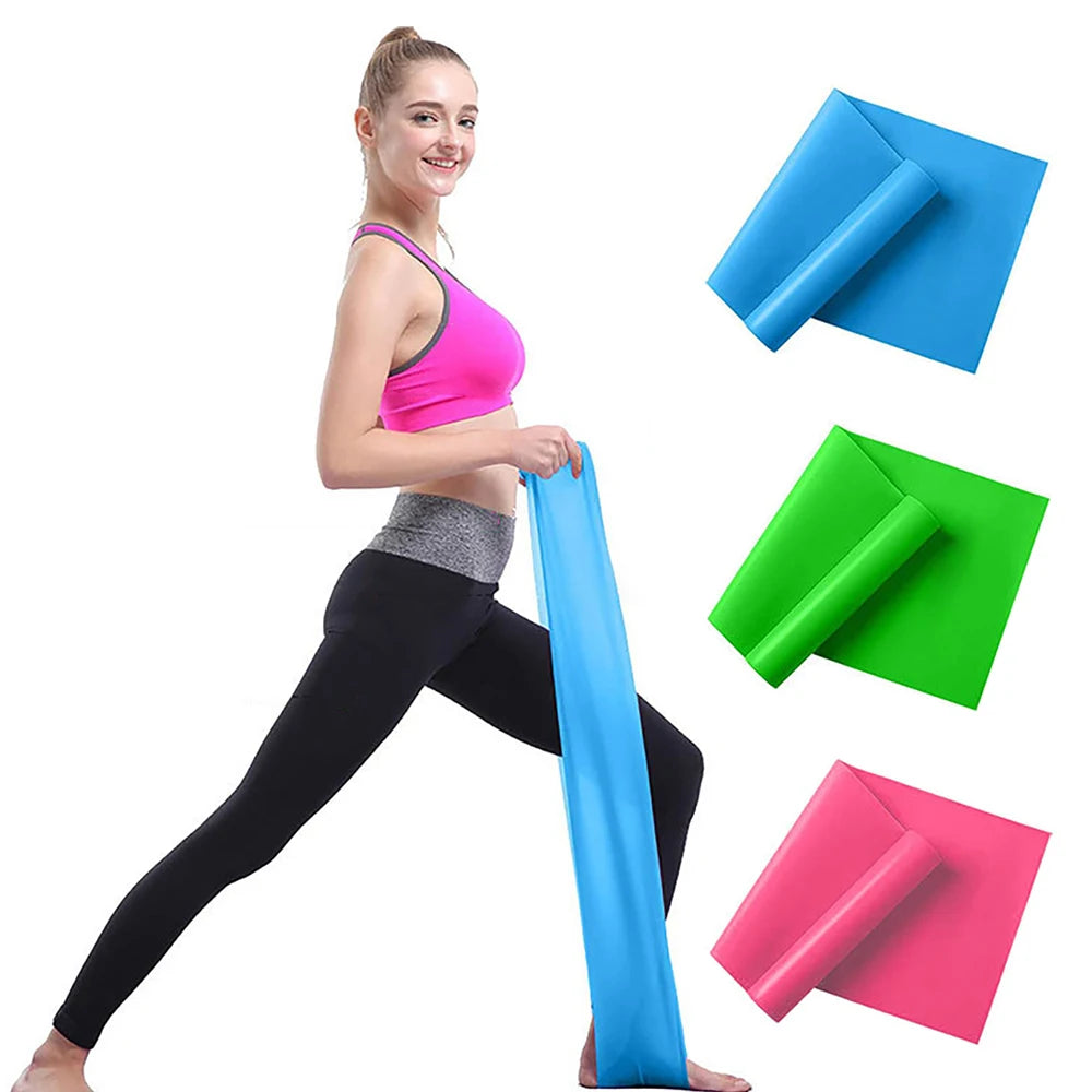 Resistance Bands Pilates Yoga Sport Training Fitness Exercise Home Gym Elastic Band Natural Rubber Latex Yoga Accessories American Fitness CLub