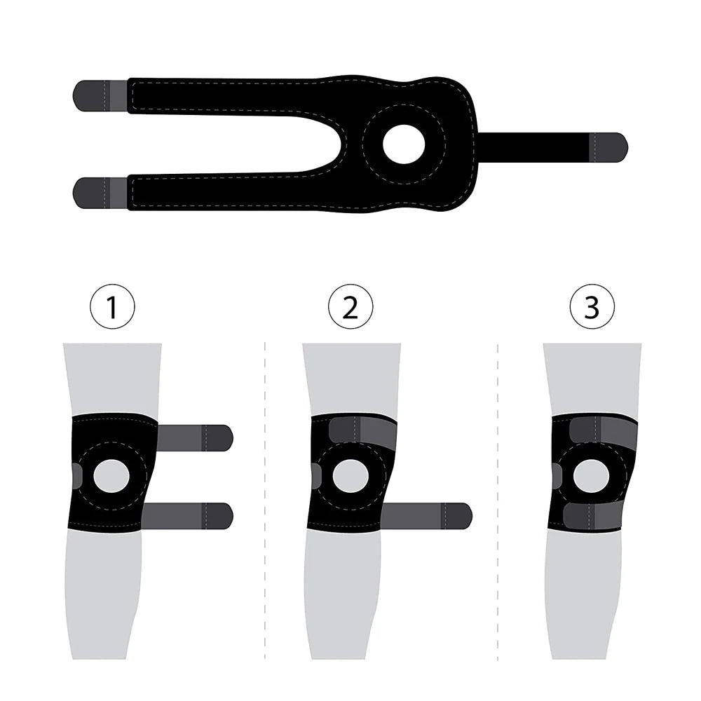 1Pcs Knee Brace with Side Stabilizers & Patella Gel Pads for Maximum Knee Pain Support and Fast Recovery for Men and Women American Fitness CLub