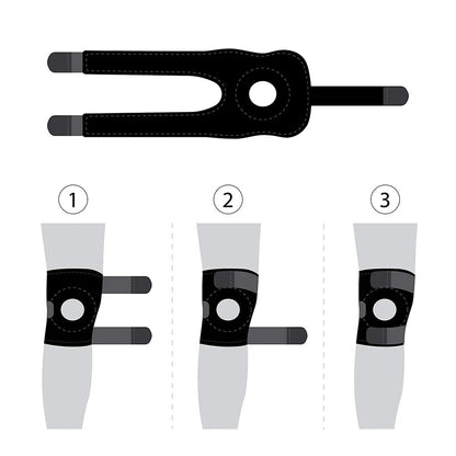 1Pcs Knee Brace with Side Stabilizers & Patella Gel Pads for Maximum Knee Pain Support and Fast Recovery for Men and Women American Fitness CLub