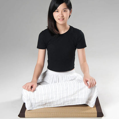 Zen Cushion Zabuton Zafu Square 55-65cm Floor Meditation Seat Japanese Floor Tatami Mat Zabuton Straw Cushion Buddha Meditation American Fitness CLub
