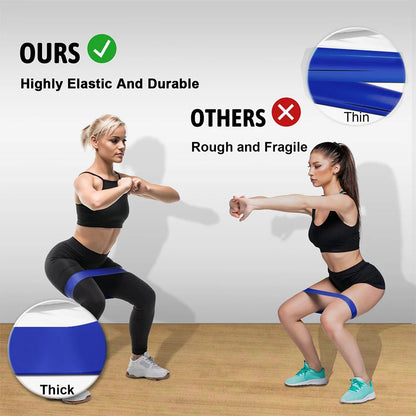 Resistance Bands for Working Out Elastic Exercice Loop Band for Pilates Yoga Starter Set of 5 for Booty Legs Stretch Flexbands American Fitness CLub