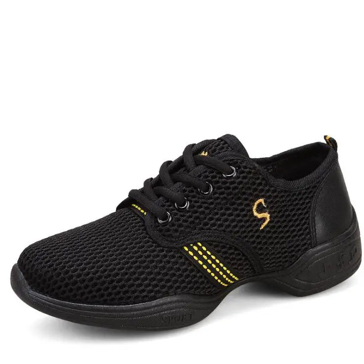 Lightweight Sneakers Fashion Sports Feature Soft Outsole Breathable Running Modern Dance Shoes Sneakers for Woman Practice Shoes American Fitness CLub