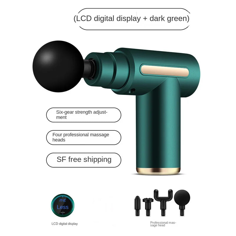 1 Massage Gun, Deep Muscle Handheld Massager for Body, Back and Neck Pain, Ultra-Compact and Elegant Design, High Torque Drive, 6 Modes and 6 Gears American Fitness CLub