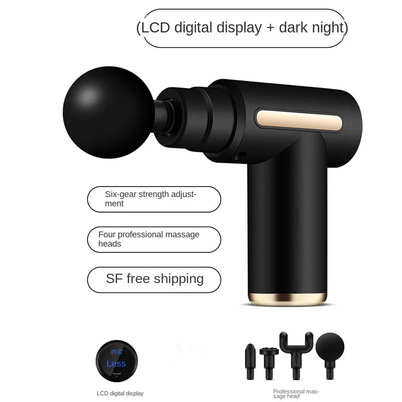 1 Massage Gun, Deep Muscle Handheld Massager for Body, Back and Neck Pain, Ultra-Compact and Elegant Design, High Torque Drive, 6 Modes and 6 Gears American Fitness CLub